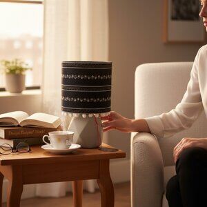 Dutch Heritage table lamp with cube base